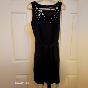 Roz&Ali black drees top white flower